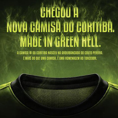 Camisa em homenagem ao Green Hell já está à venda (Imagem: Reprodução/Coritiba)