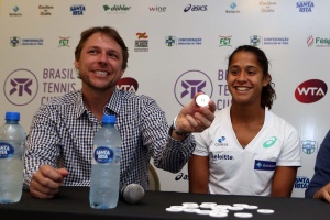 Teliana participou do torneio da chave. (Cristiano Andújar/CBT)
