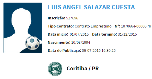 Salazar reforça o Sub-23. (Reprodução)