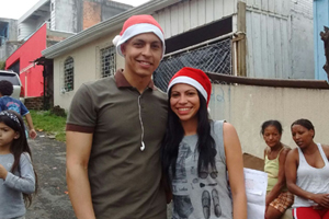 Coordenador de jornalismo da Banda B, Geovane Barreiro, e idealizadora da ODPH, Kauanna.