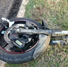 Motociclista morreu na hora