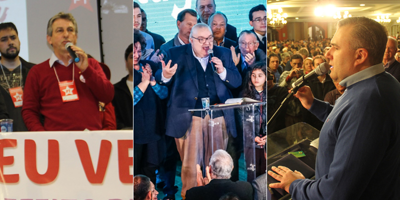 Veneri, Greca e Leprevost confirmaram candidaturas no sábado (Reprodução)