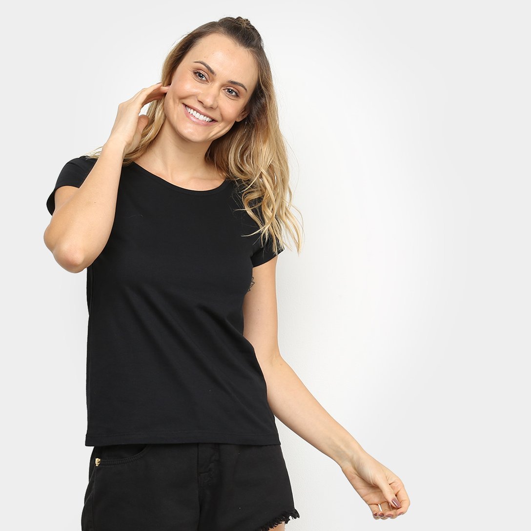 Kit 3 Camisetas Básicas Femininas