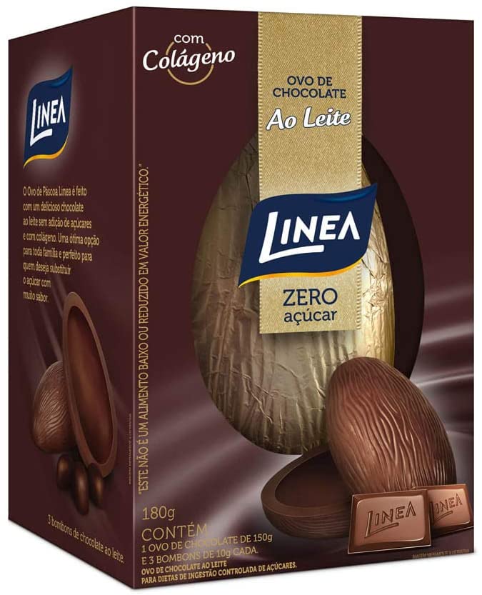 Ovo de Páscoa Linea de Chocolate ao Leite Zero Açúcar 180g