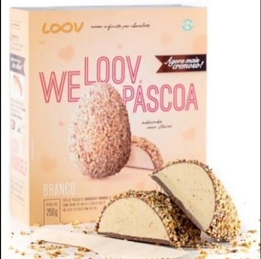 Ovo De Páscoa Vegano Ao Leite Com Recheio Branco 250g