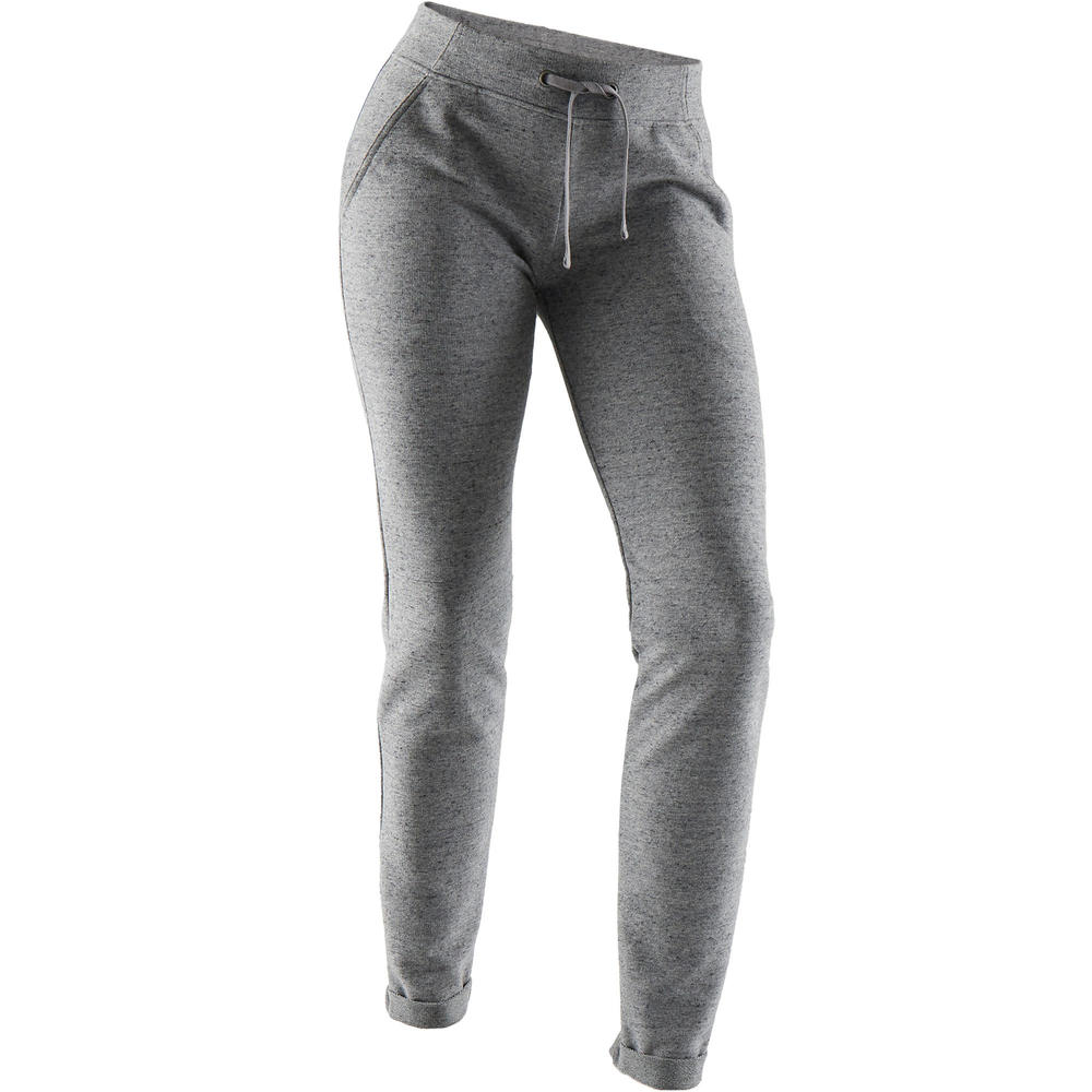 Calça de Moletom Feminina Slim 500 Cinza