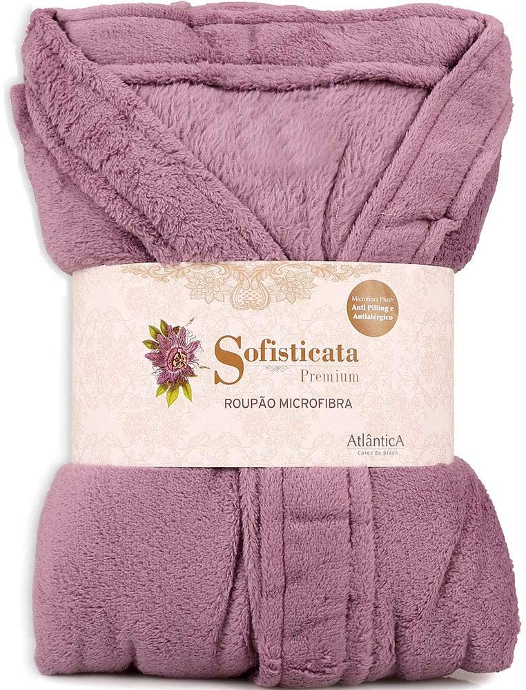 Roupão M Plush Microfibra Kimono Unissex