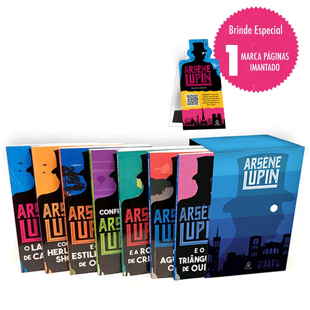 Box Lupin com 7 livros Com Marcador de Páginas