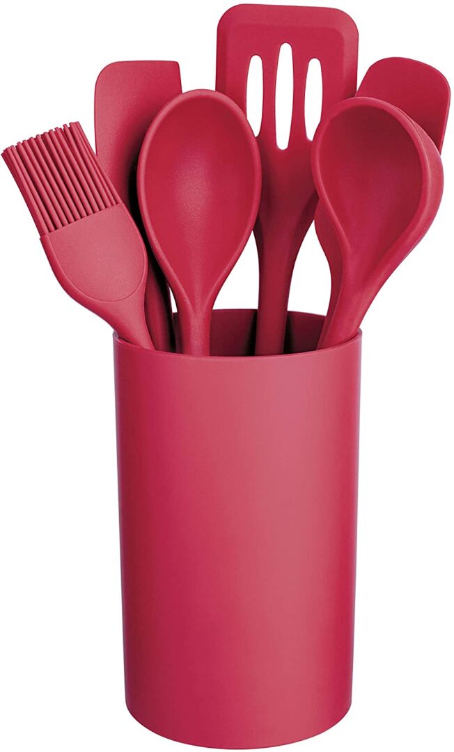 Conjunto de Gadgets de Silicone 7 Peças Euro Vermelho