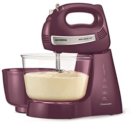 Batedeira Mondial, Bella Massa Inox Premium, 220V, Marsala, 400W