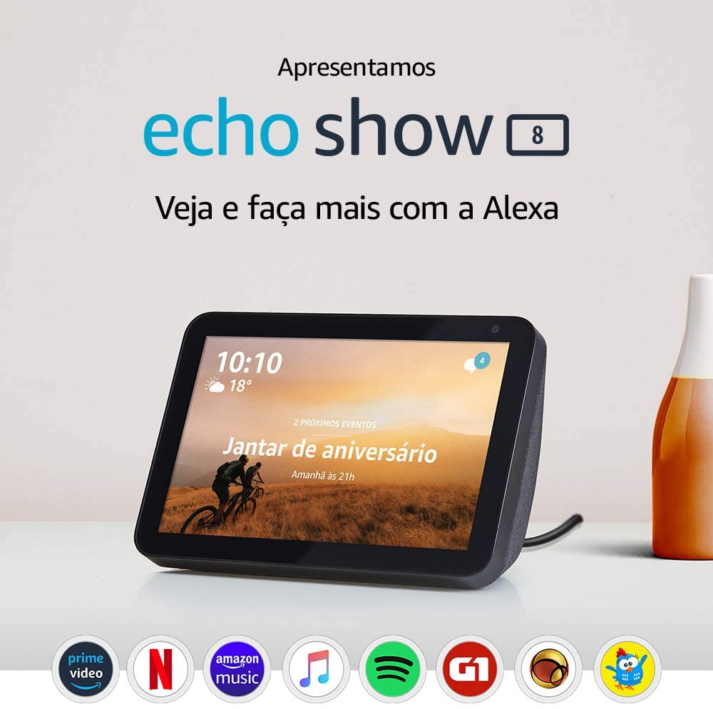 Echo Show 8 (1ª Geração): Smart Speaker com tela de 8