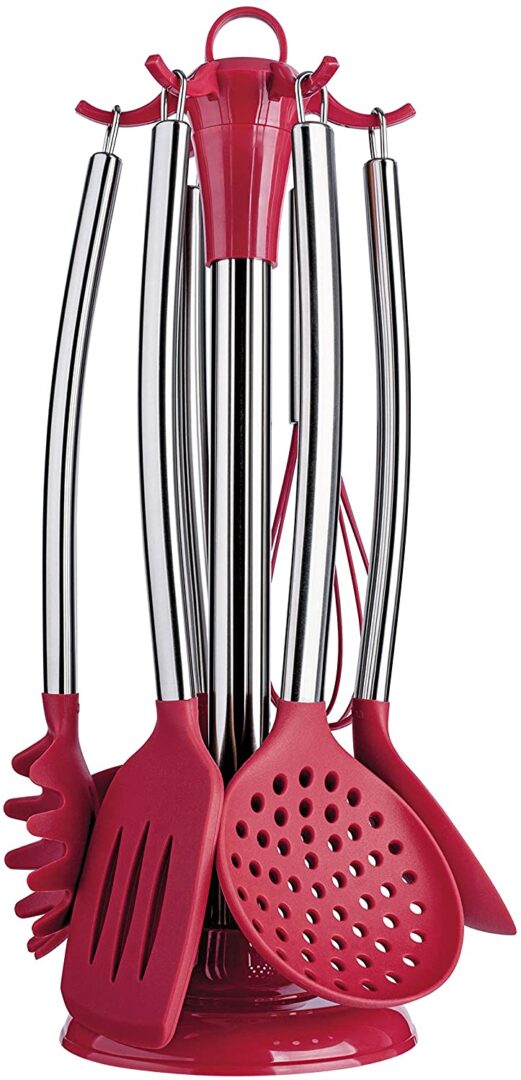 Conjunto de Gadgets de Silicone com Cabo Inox 7 Peças, Euro