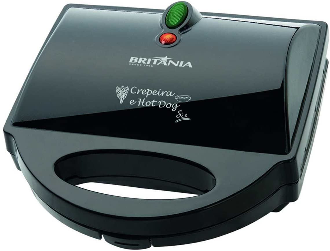 Crepeira, Crepeira Six, 6 crepes, Preto, 110v, Britânia