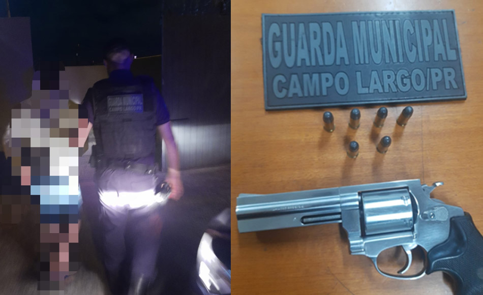 Homem preso porte arma Campo Largo
