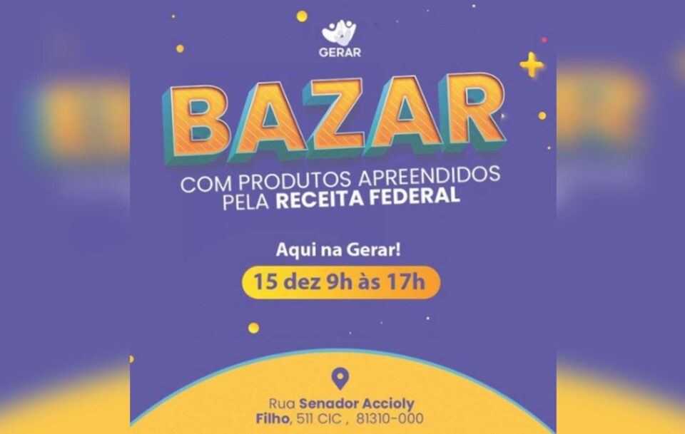 Bazar beneficente Receita Federal GERAR