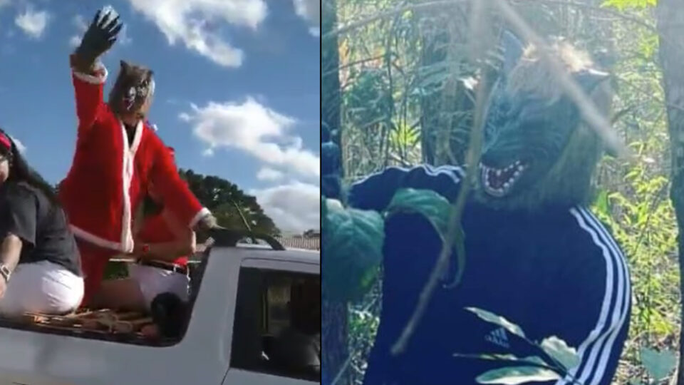 Papai Noel diferente? Conheça o 'lobisomem' que virou sensação em cidade da RMC