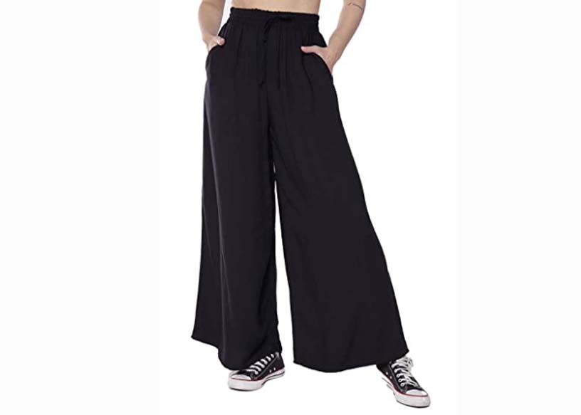 calças wide leg Amazon
