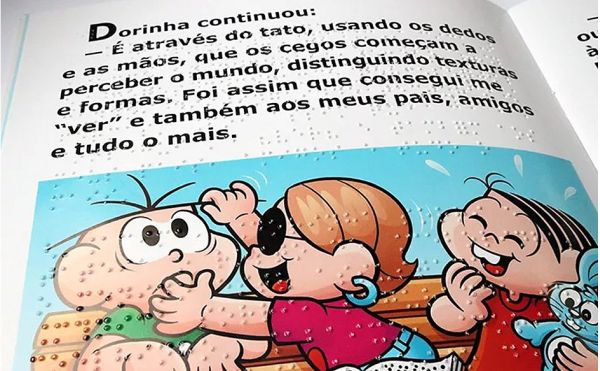 Mauricio de Sousa lança coleção em braile de gibis da menina cega Dorinha