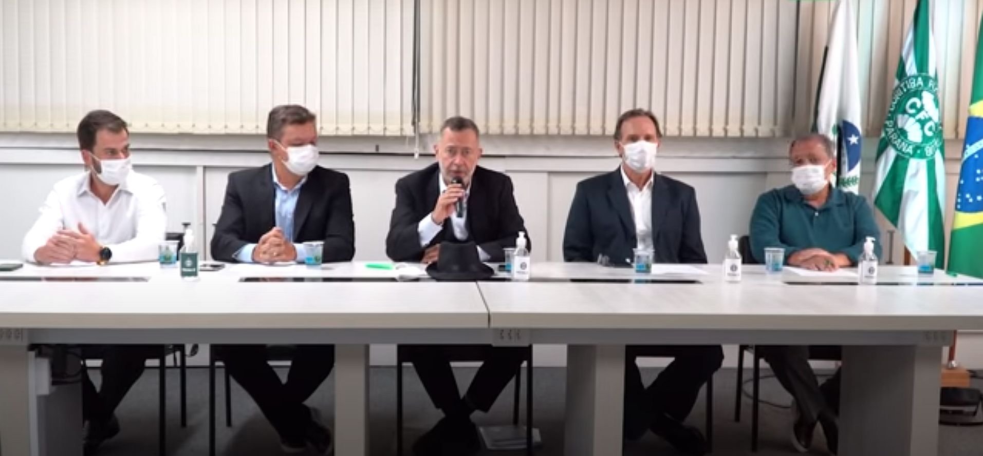 Diretoria do Coritiba anunciou planos de reestruturação e venda. Foto: Reprodução/YouTube TV Coxa
