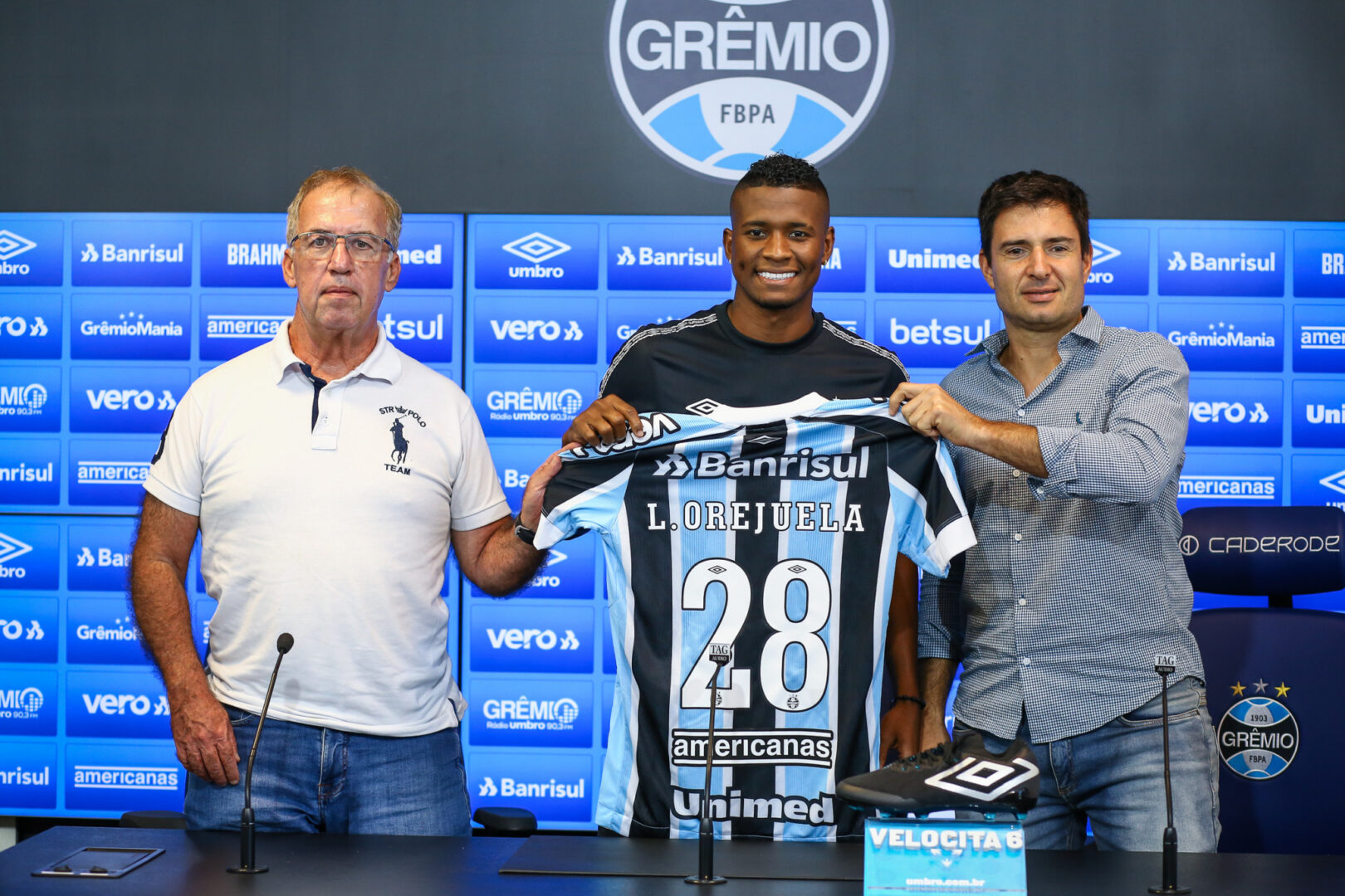 Orejuela troca Porto Alegre por Curitiba nesta temporada. Foto: Lucas Uebel/Grêmio