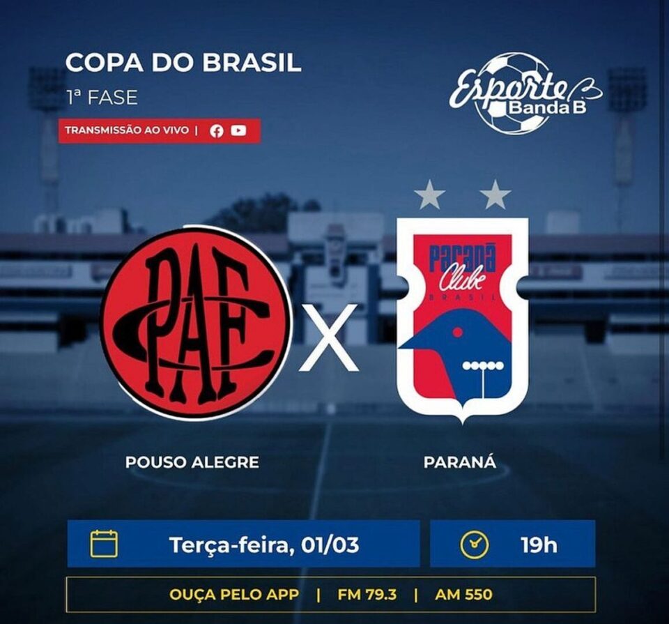 AO VIVO! Pouso Alegre x Paraná Clube - Manduzão - Copa do Brasil 2022; Acompanhe!