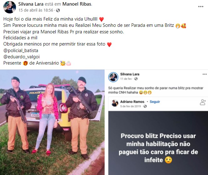 Motorista de aplicativo realiza sonho de ser parada em blitz e foto com PMs viraliza nas redes  