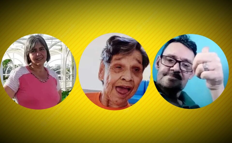 Roseli, Carmelina e Dalico vão ser velados no ginásio de Teixeira Soares. Fotos: Reprodução/Redes Sociais.