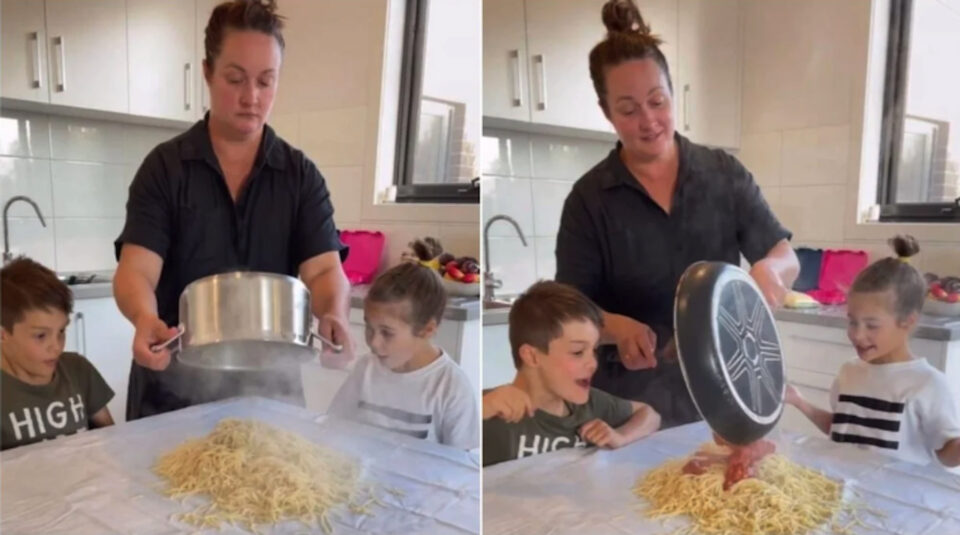 Mãe serve comida direto na mesa para evitar lavar louça e assunto divide opiniões na internet; vídeo
