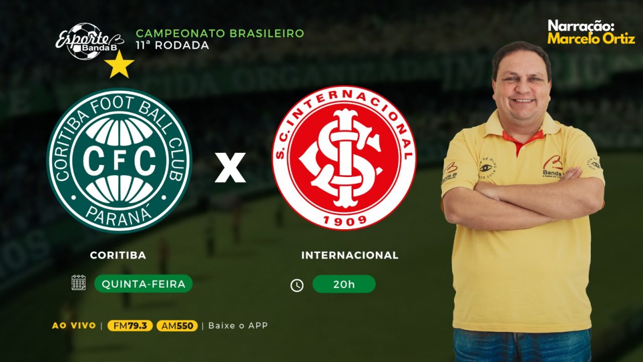 O Coritiba tenta a sua primeira vitória no Brasileirão.