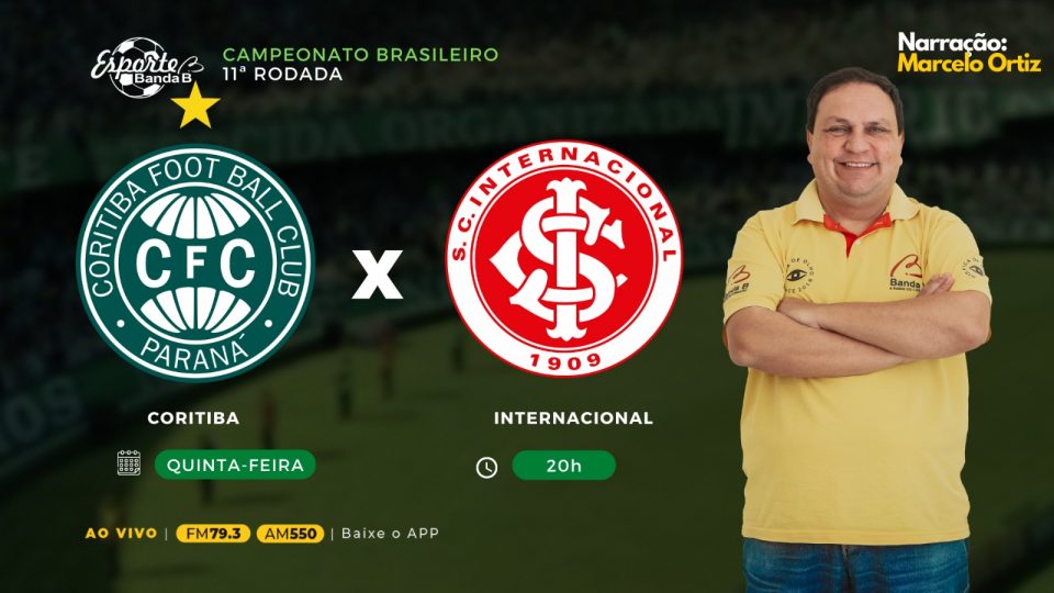 O Coritiba tenta a sua primeira vitória no Brasileirão.