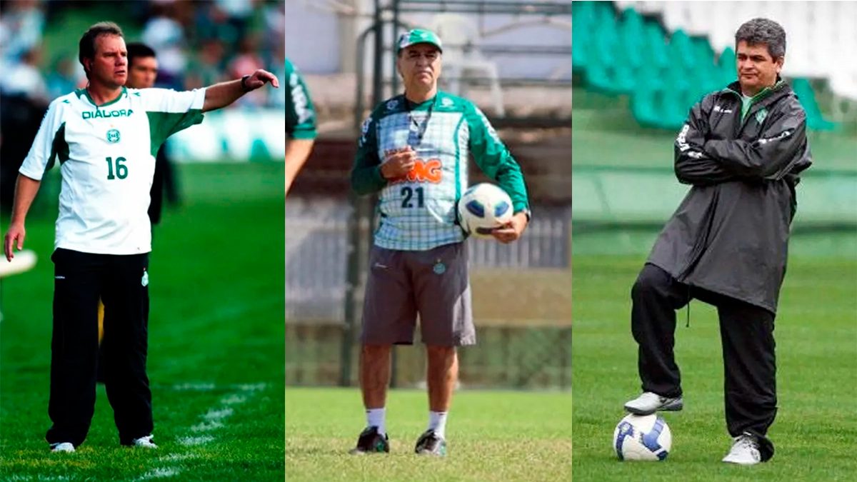 Paulo Bonamigo, Marcelo Oliveira e Ney Franco, ex-técnicos do Coritiba.