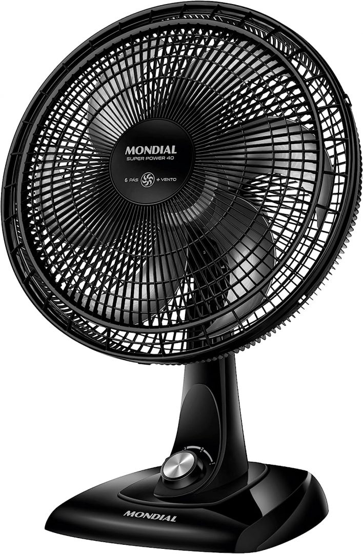 Ventilador de Mesa 40cm Super Power, Mondial, Preto/Prata, 140W, 110V - VSP-40-B
