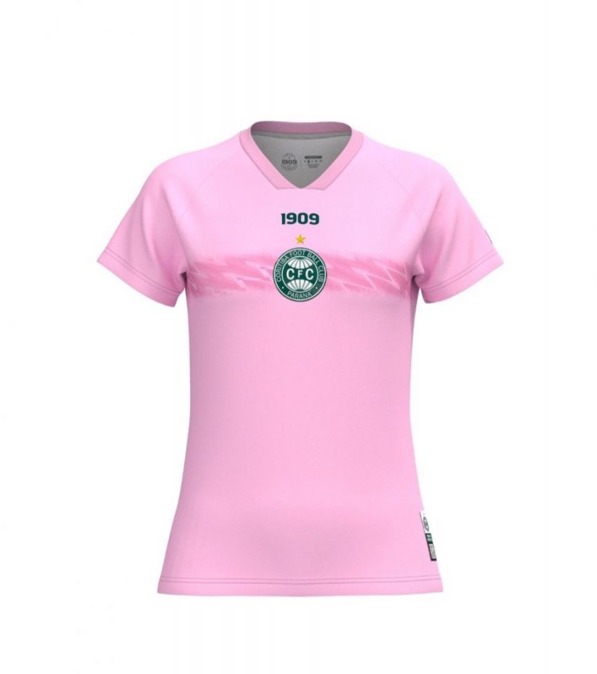 Camisa do Coritiba em alusão do Outubro Rosa.
