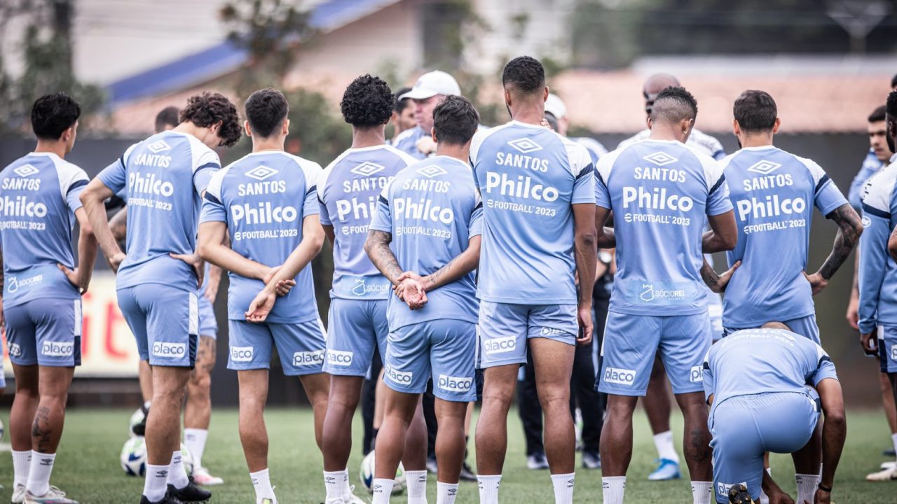 Elenco do Santos, que enfrenta o Coritiba.