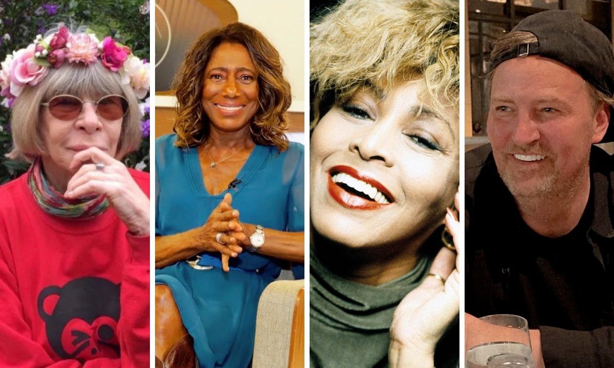 Rita Lee, Glória Maria, Tina Turner e Mathew Perry foram algumas das celebridades que nos deixaram este ano - Montagem: Reprodução/Instagram