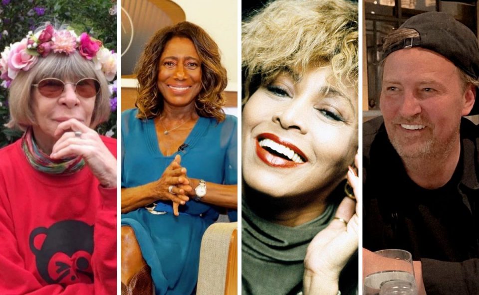Rita Lee, Glória Maria, Tina Turner e Mathew Perry foram algumas das celebridades que nos deixaram este ano - Montagem: Reprodução/Instagram