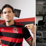 Atacante Pedro, do Flamengo, tem carro e pertences roubados durante a madrugada - Foto: Reprodução/Redes Sociais