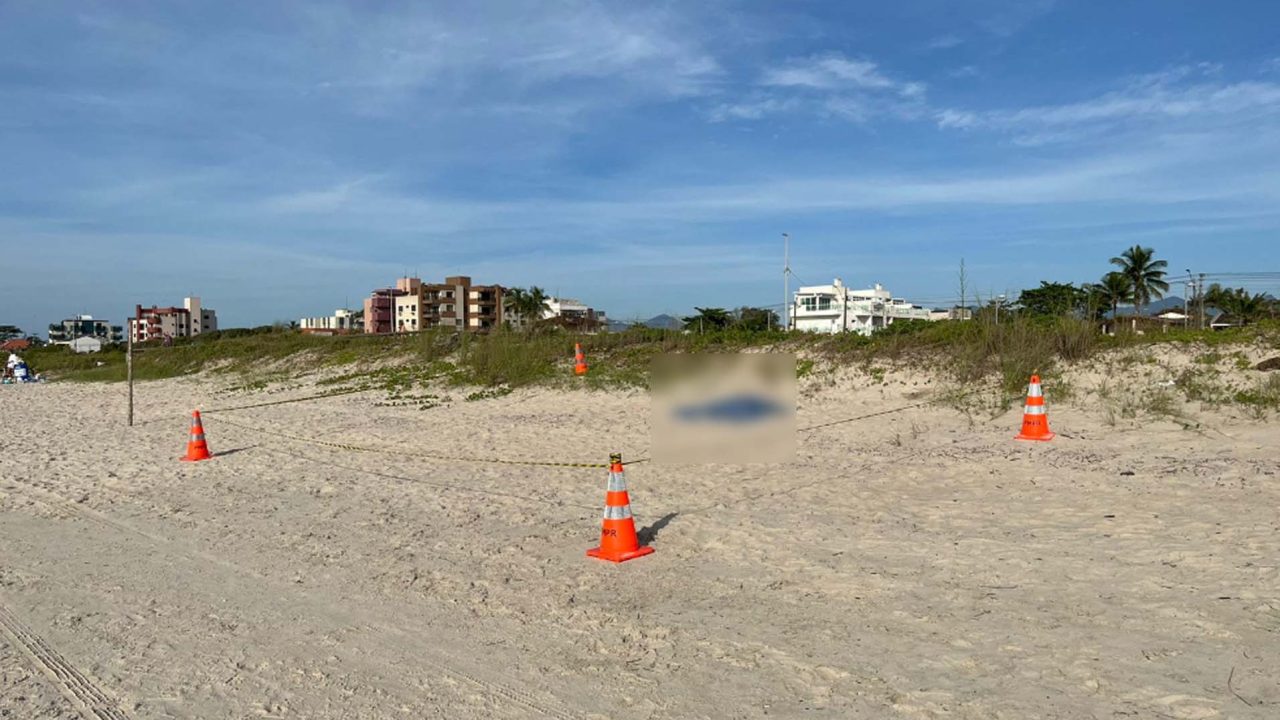 homem morto areia praia Paraná