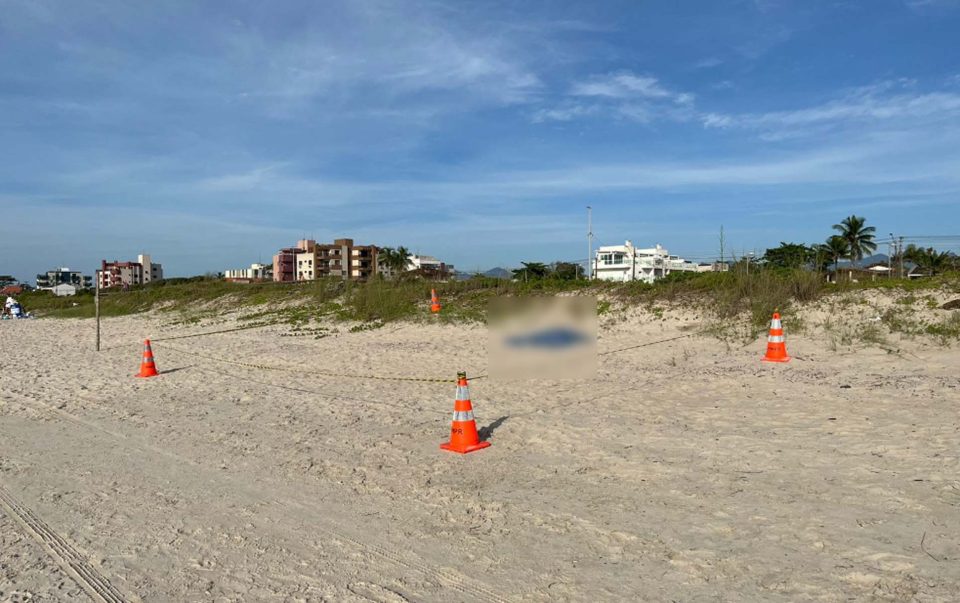homem morto areia praia Paraná