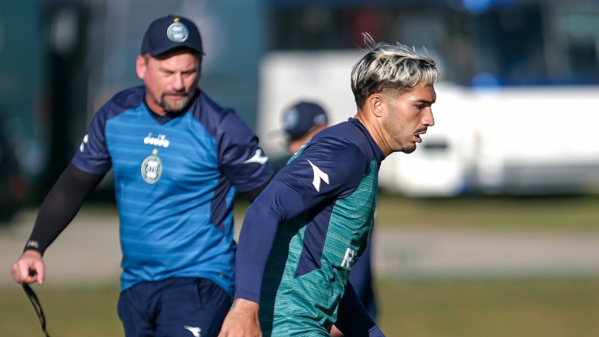Fábio Matias e Andrey em treino do Coritiba
