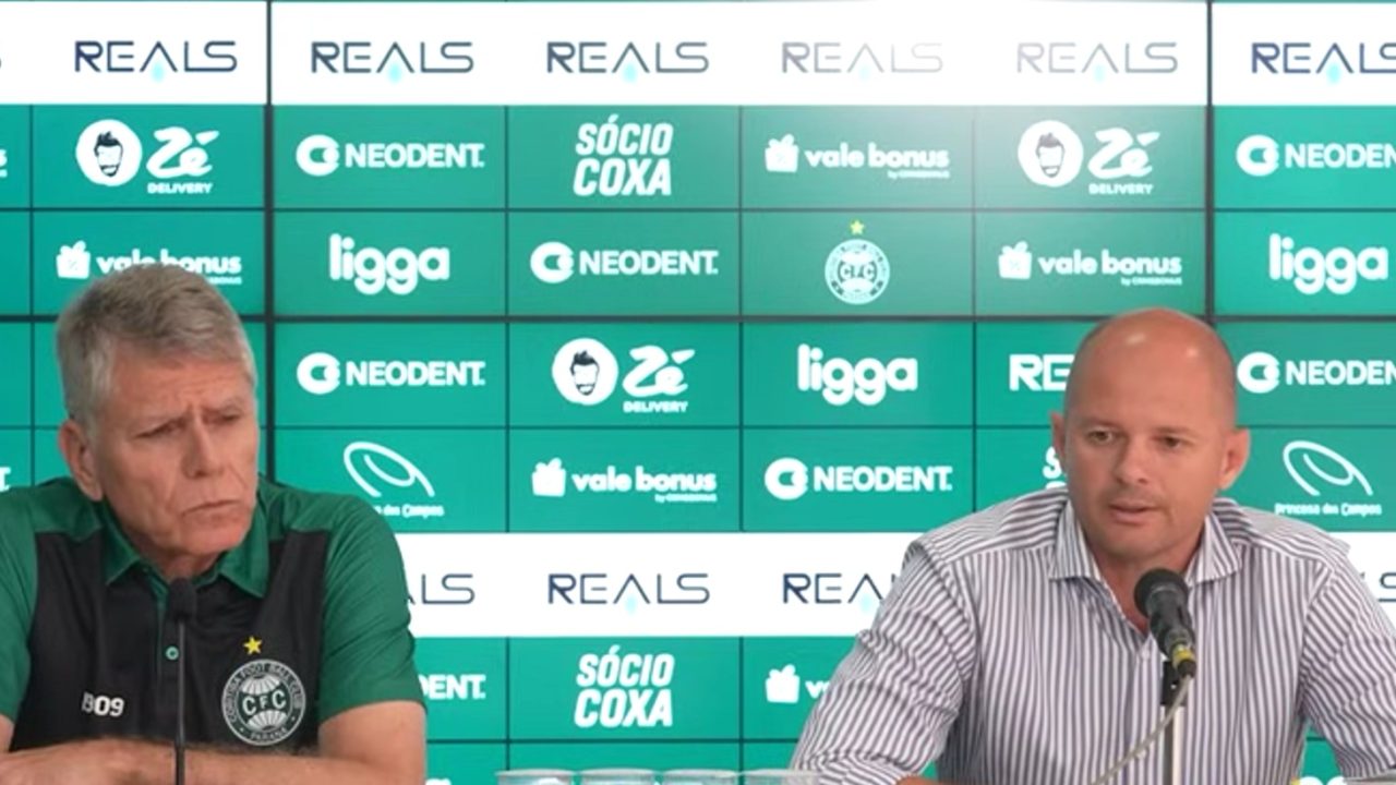 Paulo Autuori e William Thomas, os responsáveis pelo futebol do Coritiba.