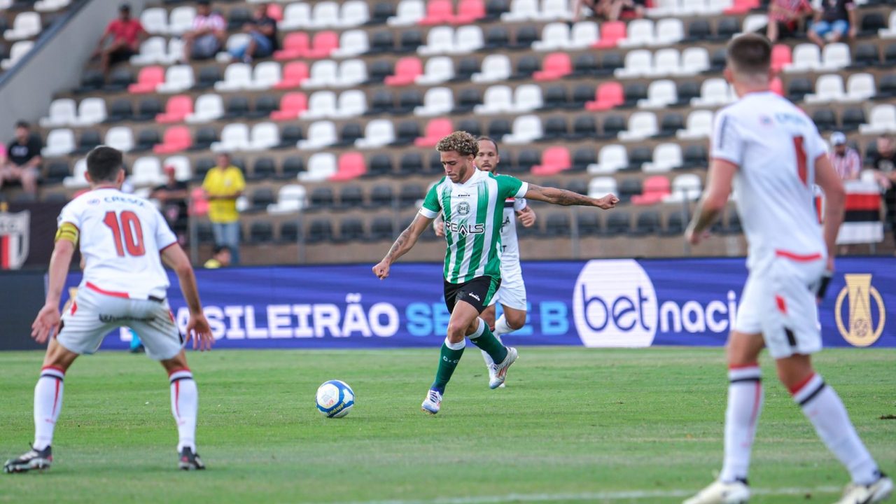 Lance de Botafogo-SP x Coritiba, pela Série B
