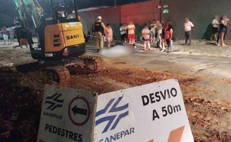 Motociclista-morre-após-perder-controle-moto-e-bater-em-escavadeira-Pinheirinho