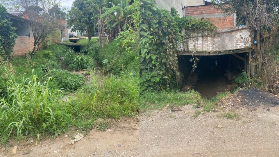 Moradores enfrentam alagamentos após obras e pedem desobstrução de galerias em rua de Colombo