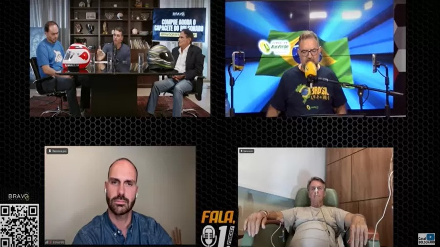 Mesmo internado, Bolsonaro entra em live e ataca Moraes: 'Perseguição política'