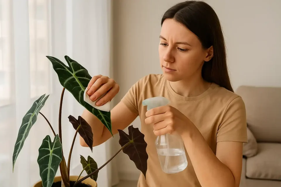 Alocasia 2 ajustes de umidade para recuperar folhas