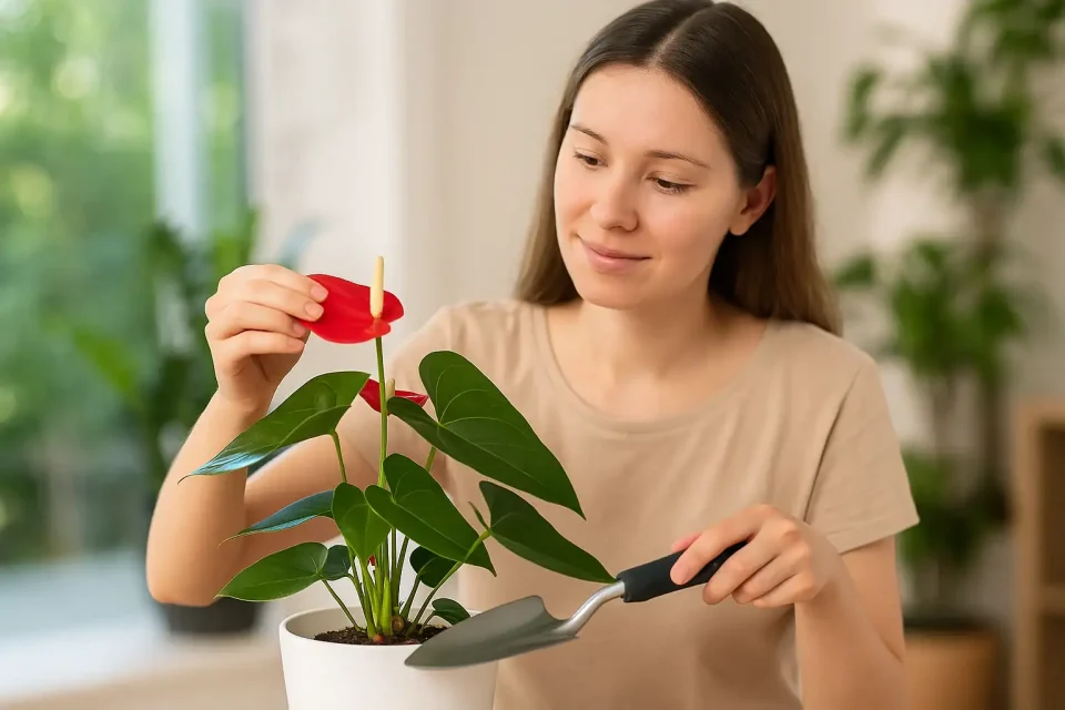 Flor-de-antúrio desbota Saiba como recuperar o vermelho