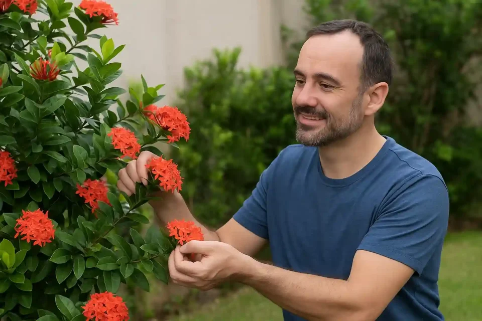 Ixora sempre florida com cuidados simples