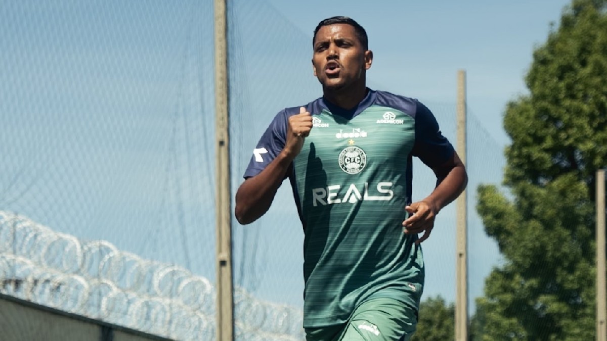Pedro Rocha em treinamento do Coritiba