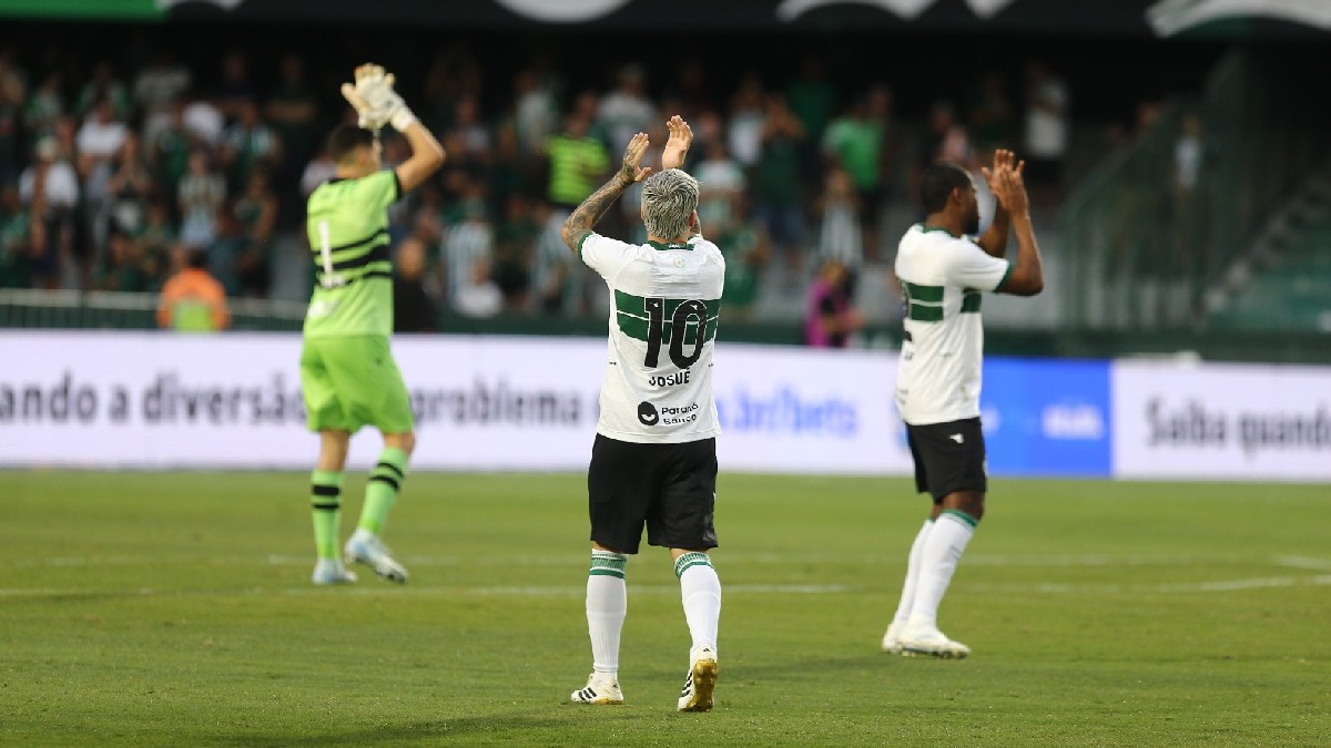 Jogadores do Coritiba no Couto Pereira